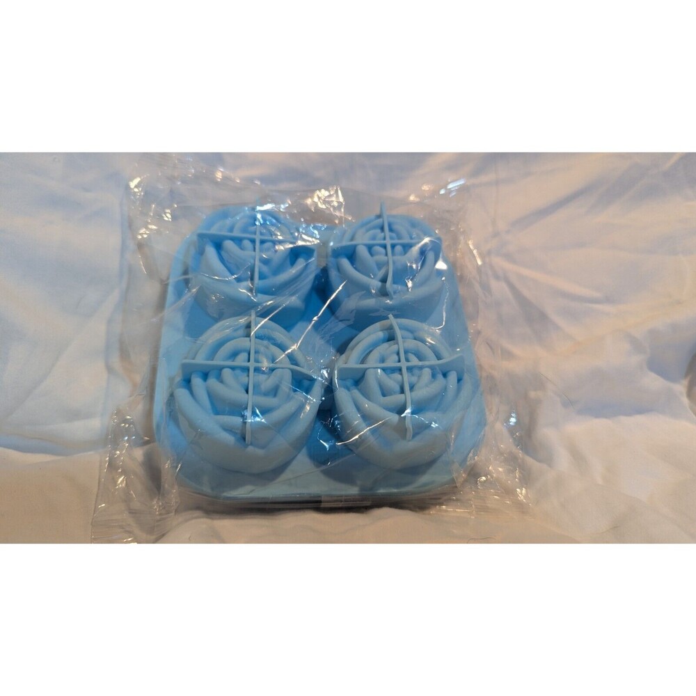 3D Rose Ice Molds 2.5 Inch, Large Ice Cube Trays, Make 4 Giant Cute